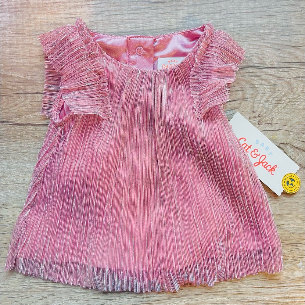 Newborn Glitter Pink Dress